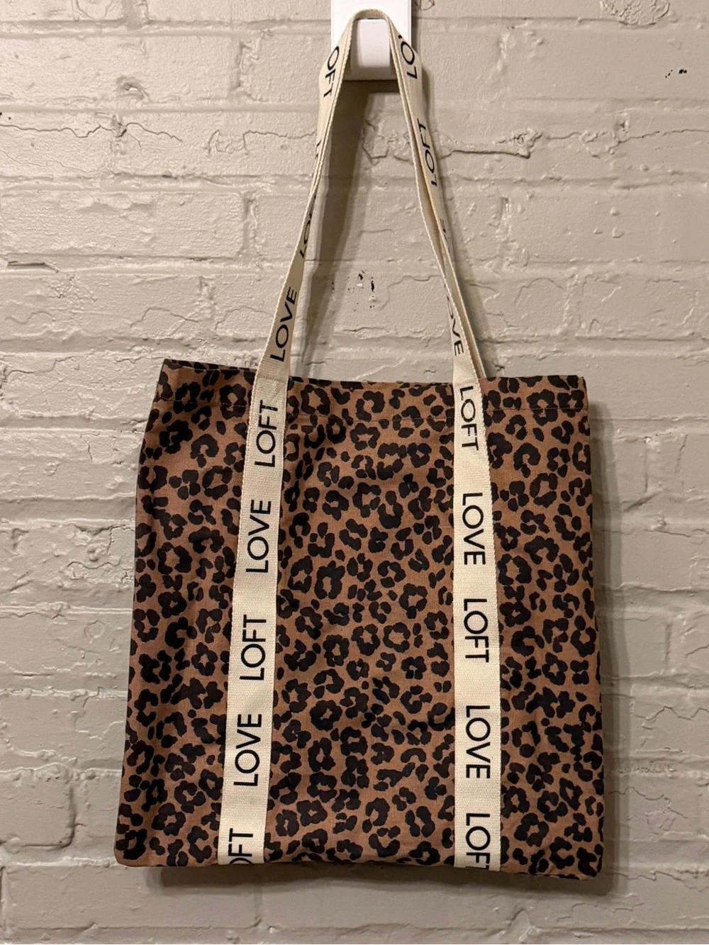 NWT Loft Leopard Tote Bag Love